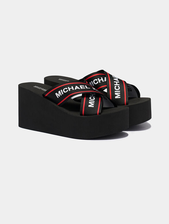 DEMI Platform flip flops with logo branding - 3