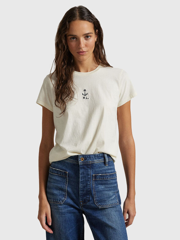 White T-shirt with logo - 0