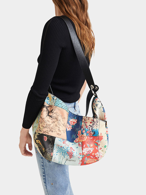 Crossed shoulder bag with floral print - 2