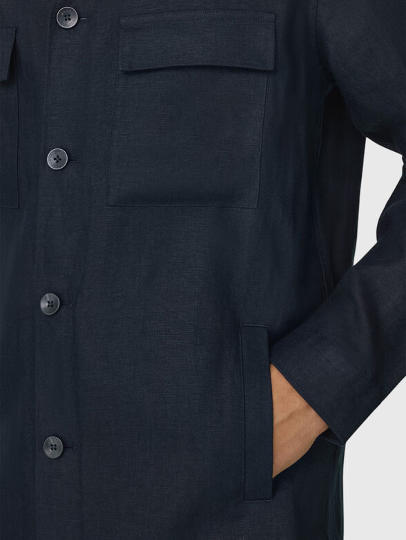 Linen shirt with pockets - 4