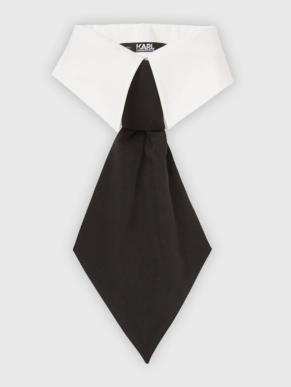 White collar with black tie - 1