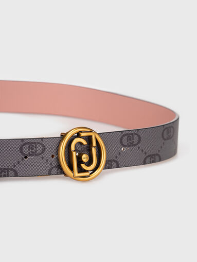 Reversible belt with monogram print - 4