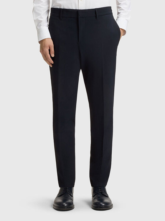 Slim trousers with micro logo - 1