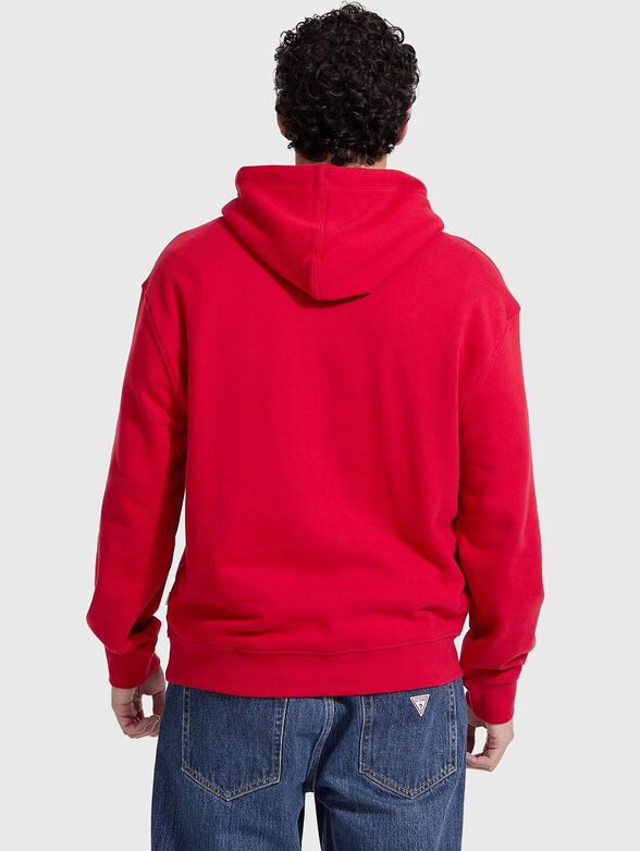 Cotton sweatshirt with hood and logo - 3