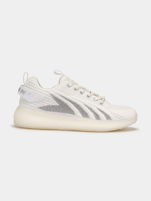 White sneakers with silver accents - 1