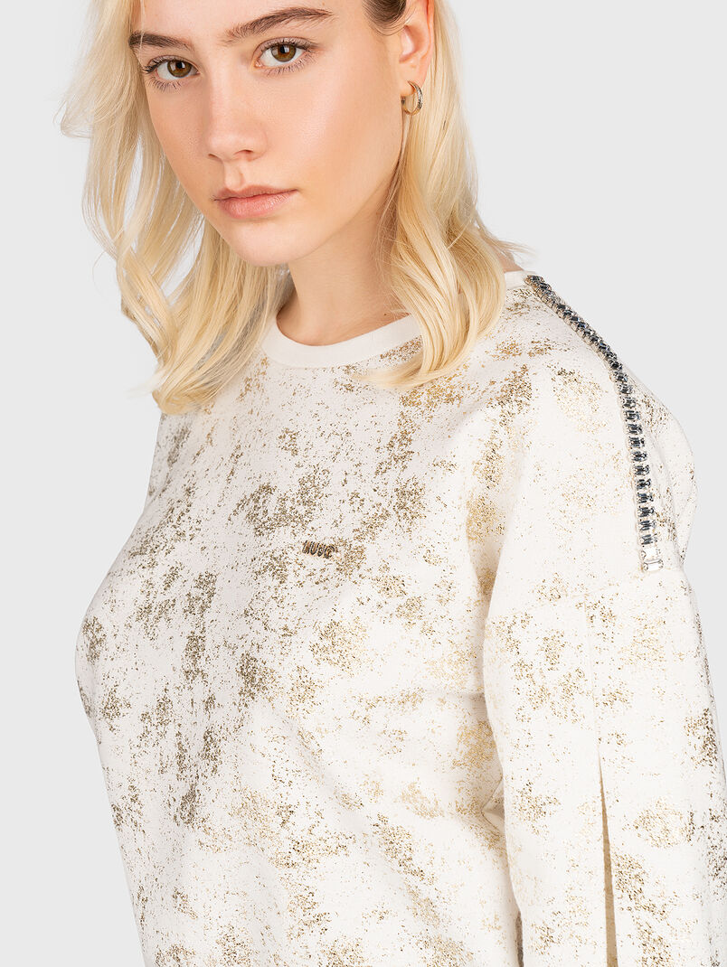 Sweatshirt with glittering appliqués - 3