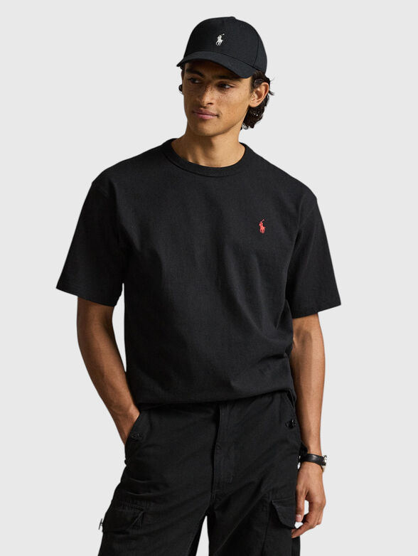 Black cotton T-shirt - 1