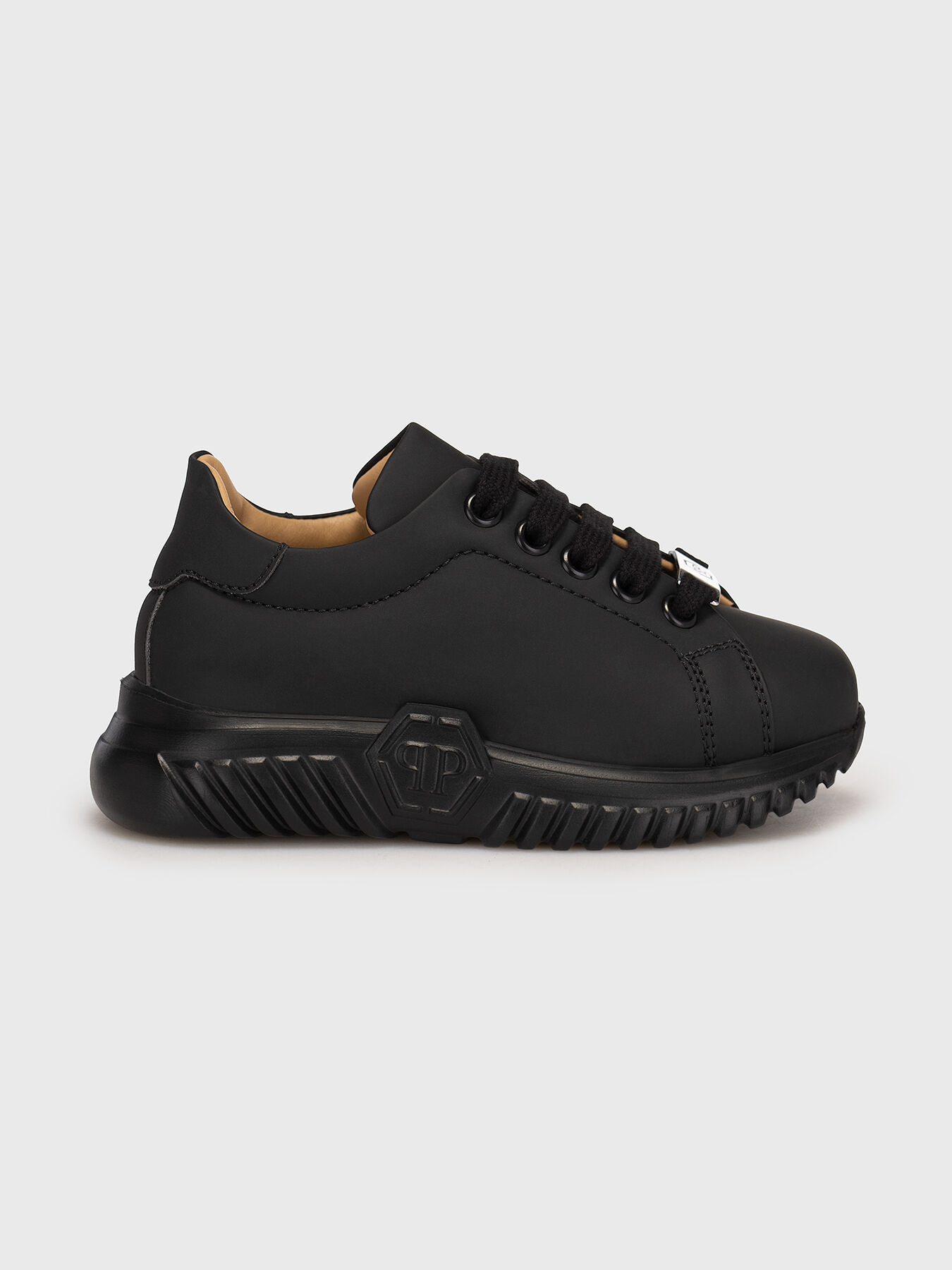 Black sports shoes with logo detail brand PHILIPP PLEIN