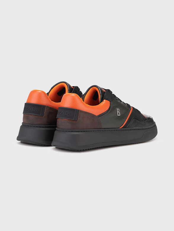 MILAN 25 leather sports shoes with contrasting details - 3