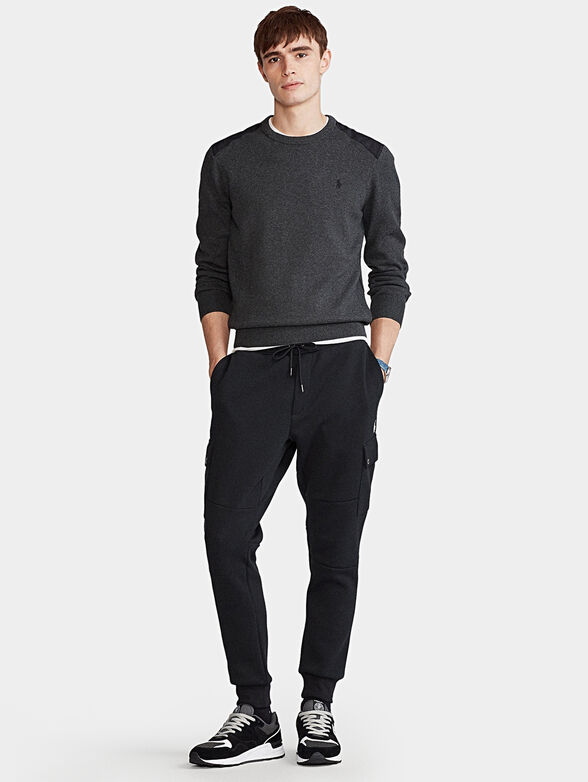 Gray sweater with decorative elements - 4