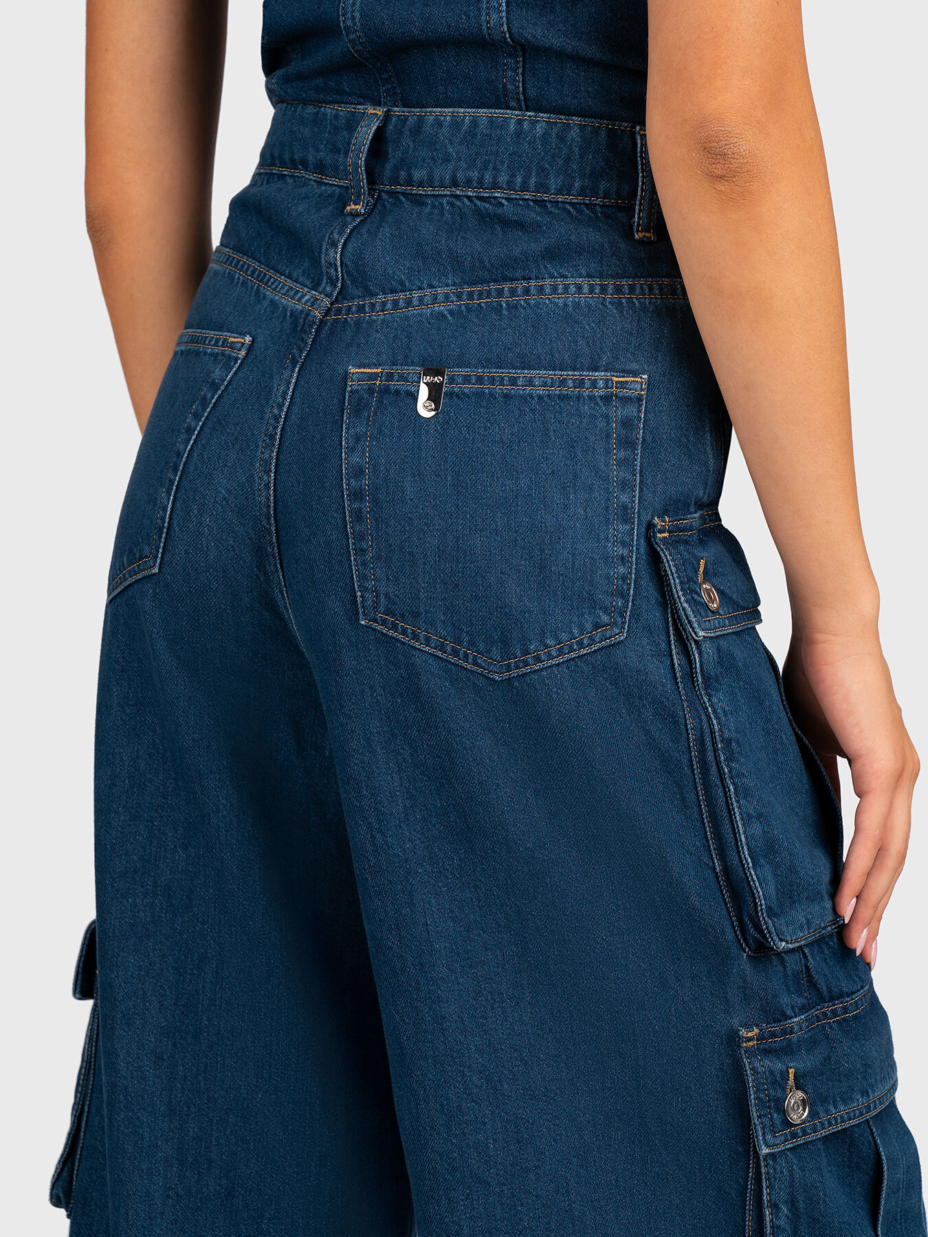 パンツ LIU JO Woman Pants Blue MA4276T7144 93921 LIU JO Palazzo Trousers | Blue | FARFETCH OM
