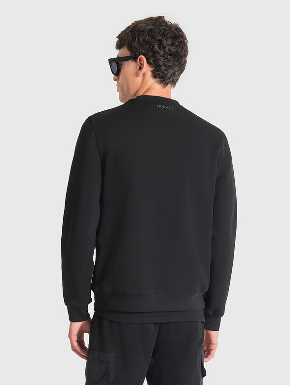 Black sweatshirt with contrast print - 2