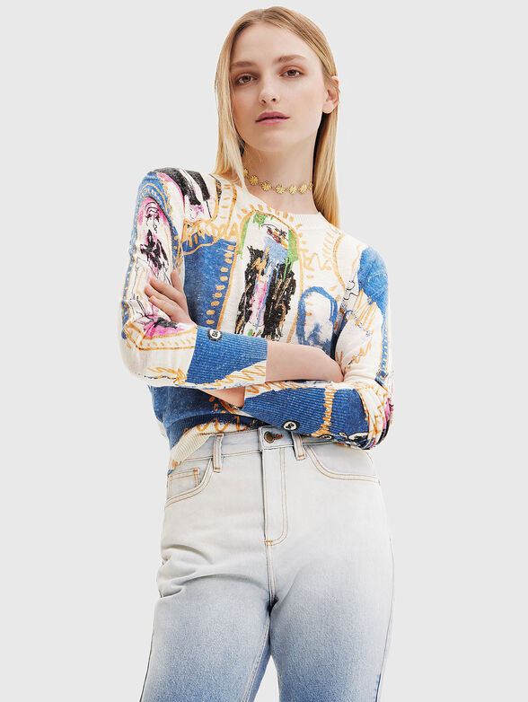 AYALA sweater with multicolored print  - 1