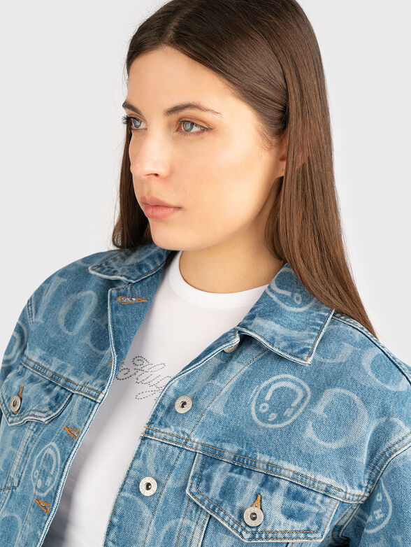 GALATEA denim jacket with print - 6