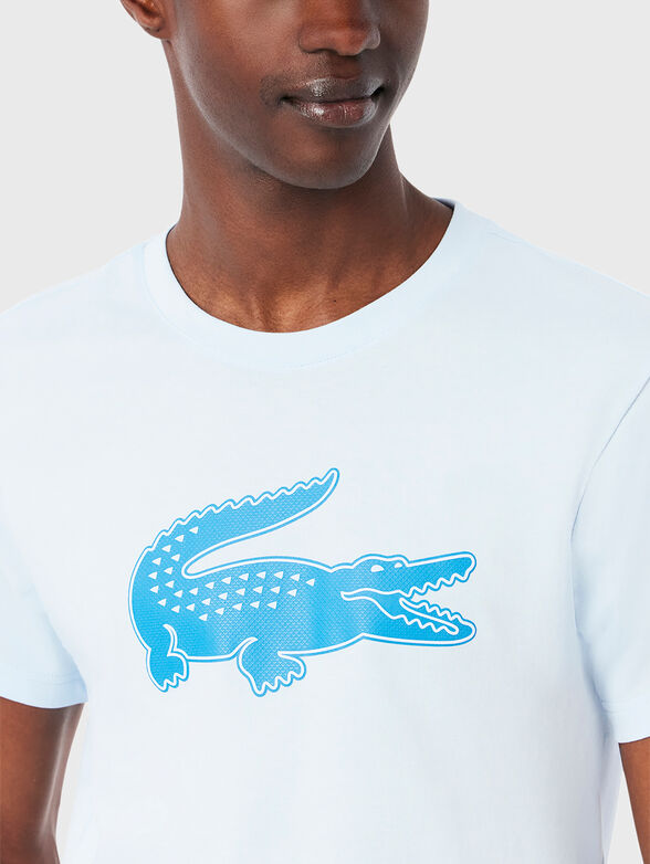 White T-shirt with contrasting logo print - 4