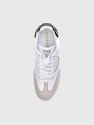 AVIANA white sports shoes with logo accent - 5