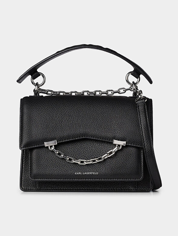 K/SEVEN GRAINY beige leather crossbody bag - 1