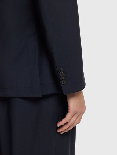 Slim wool blend blazer - 5