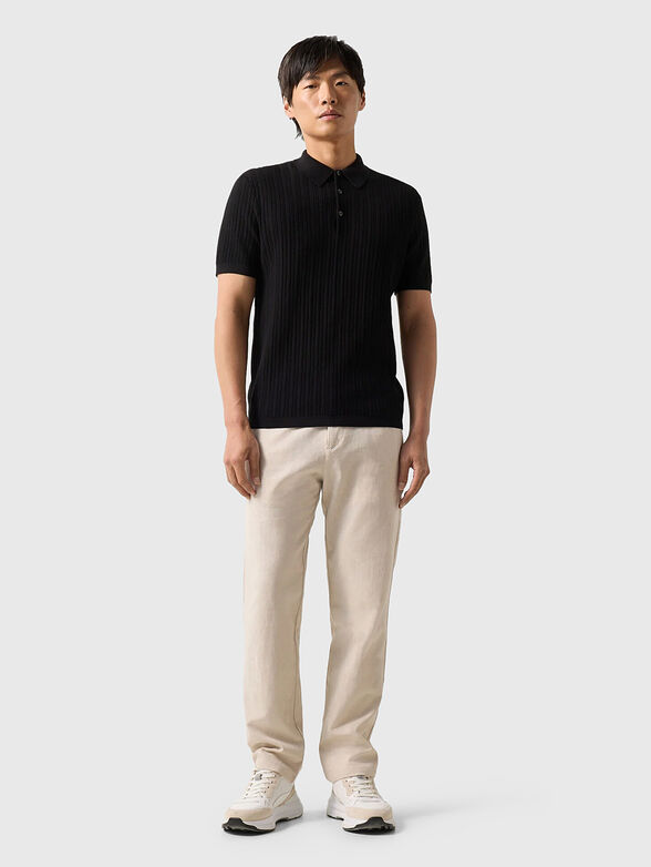 TOBIAS knitted polo shirt with short sleeves - 2