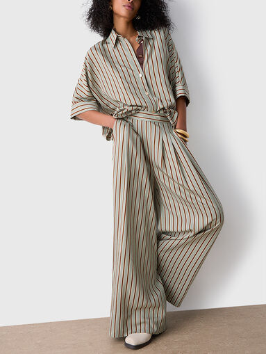 Stripe trousers wide-leg - 5