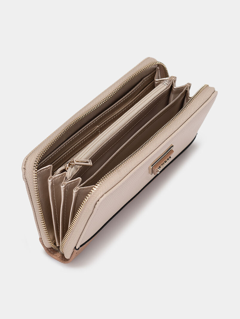 NOELLE  beige purse with saffiano effect - 3