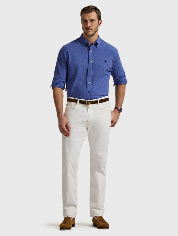 Cotton shirt with embroidered logo - 2