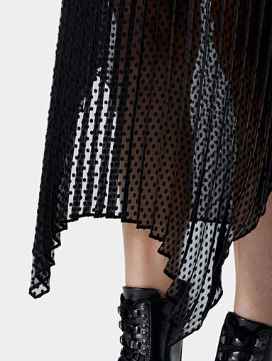 Pleated asymmetric skirt - 5