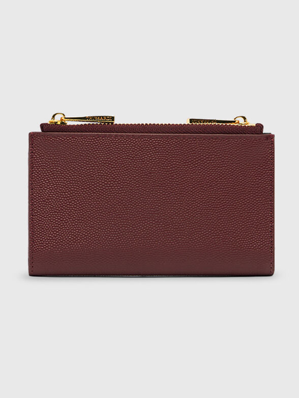 Leather cardholder with mini logo - 2