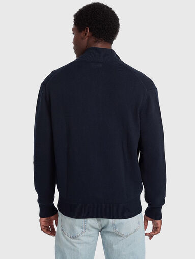 Cotton sweatshirt with zip - 3