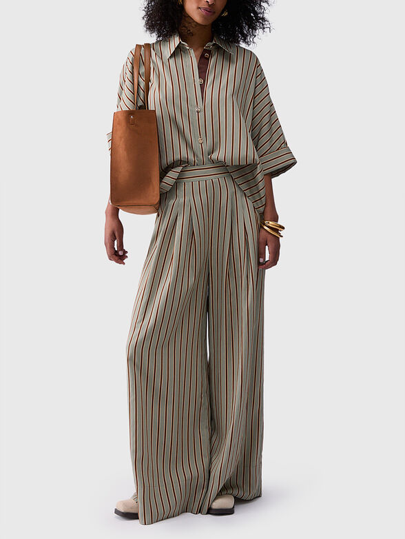 Stripe trousers wide-leg - 2