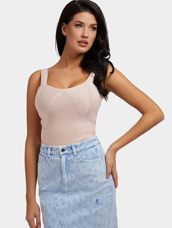 SACHA knitted top in pale pink color - 1