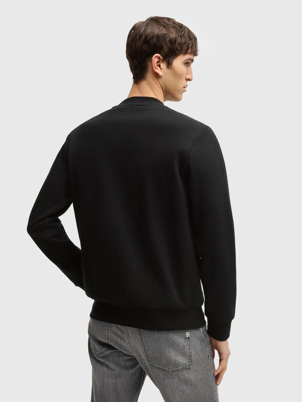 C-SHARPE oval neck sweatshirt in black - 3