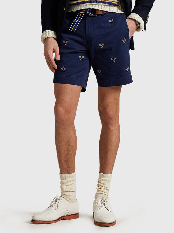 Chino shorts with embroidery - 1