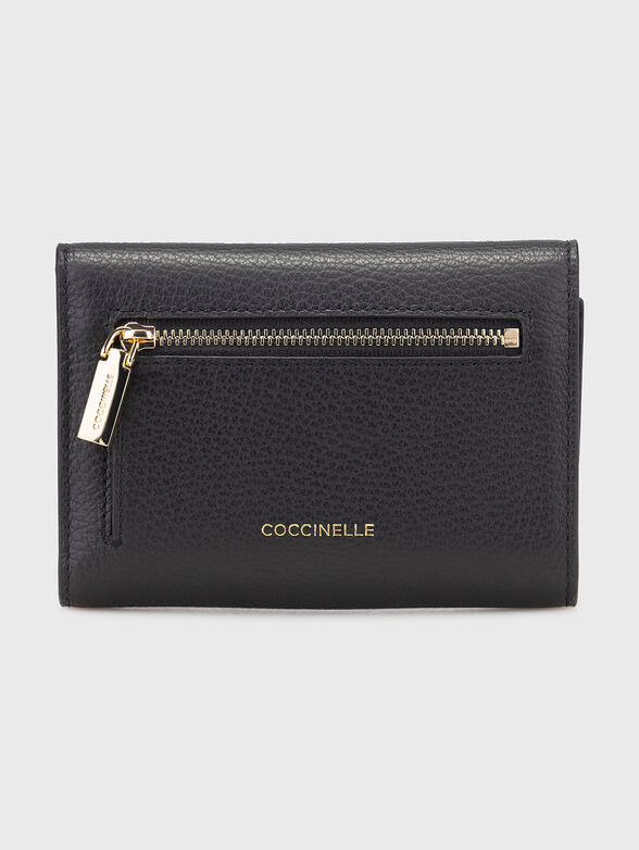 Leather wallet with logo - 2
