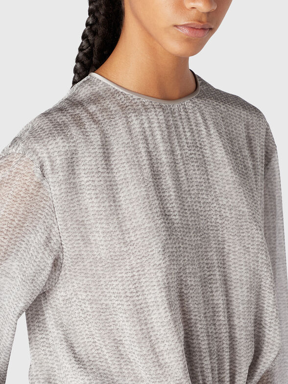 Long-sleeved jumpsuit with sheer effect - 3