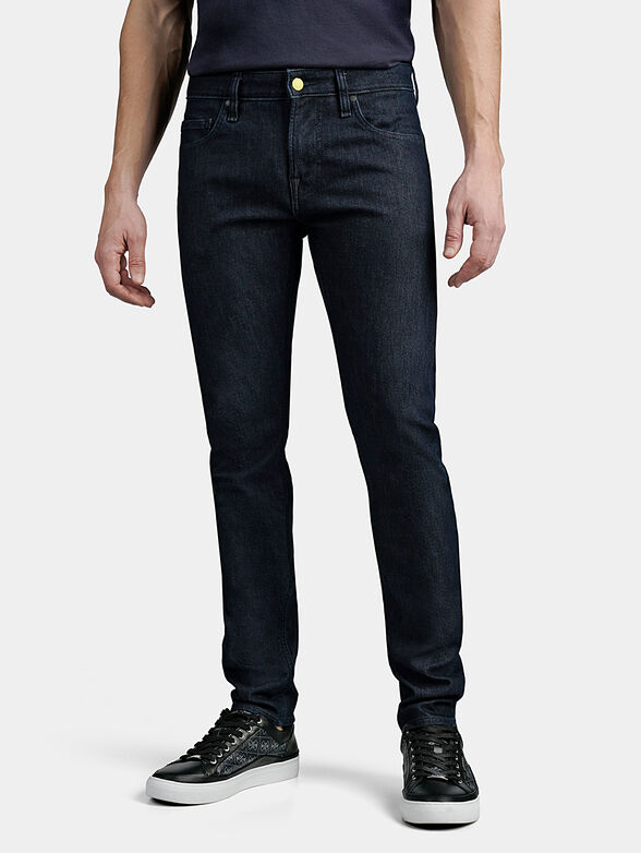 CHRIS Dark blue jeans with neon accents - 1