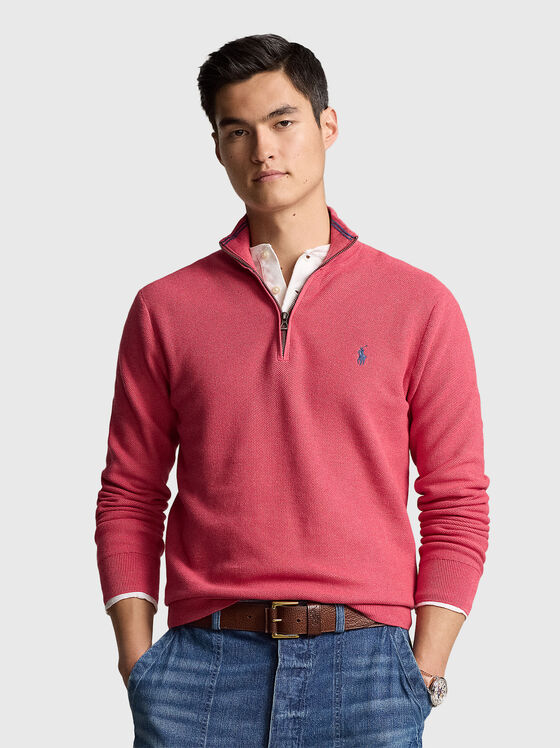 Sweater with contrasting logo - 1