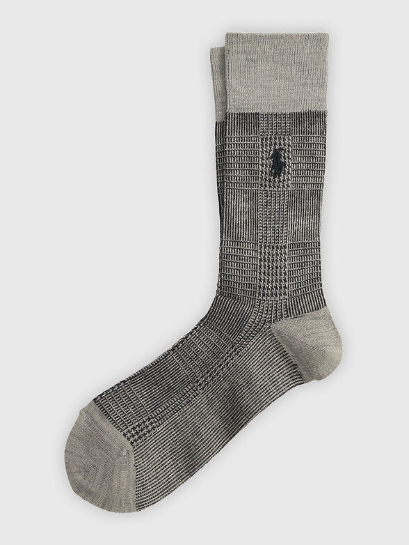 Wool blend socks with logo - 1