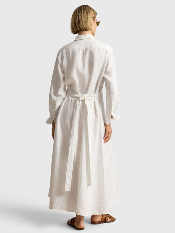 Linen shirt-style midi dress - 2