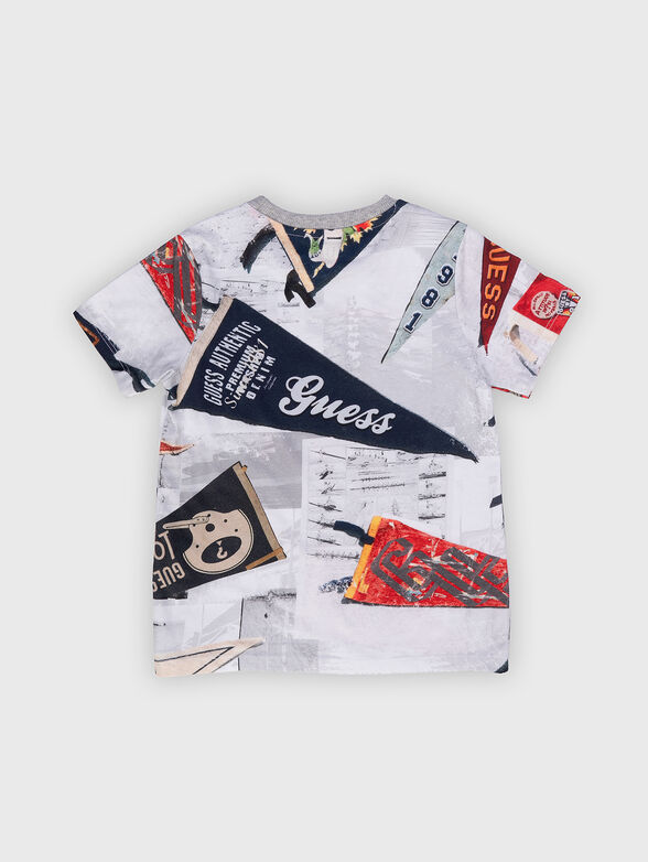 Black cotton T-shirt with print - 2