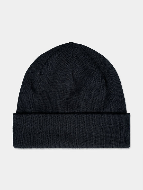 Black unisex beanie with logo embroidery - 2