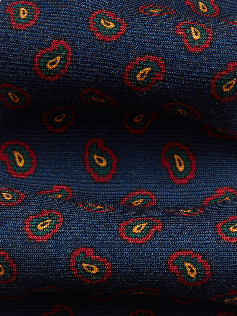 Wool tie with colorful pattern - 3
