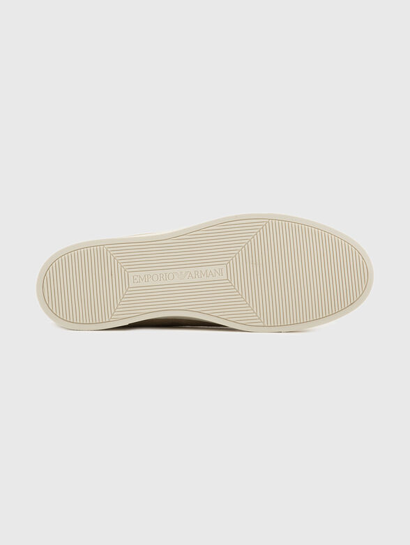 Suede sneakers in beige colour - 5