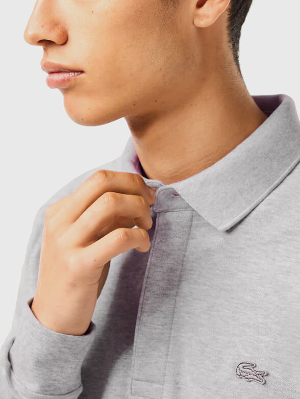 Black polo-shirt with long sleeves - 4