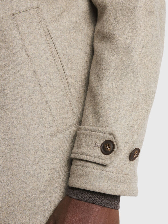 Beige wool coat - 6