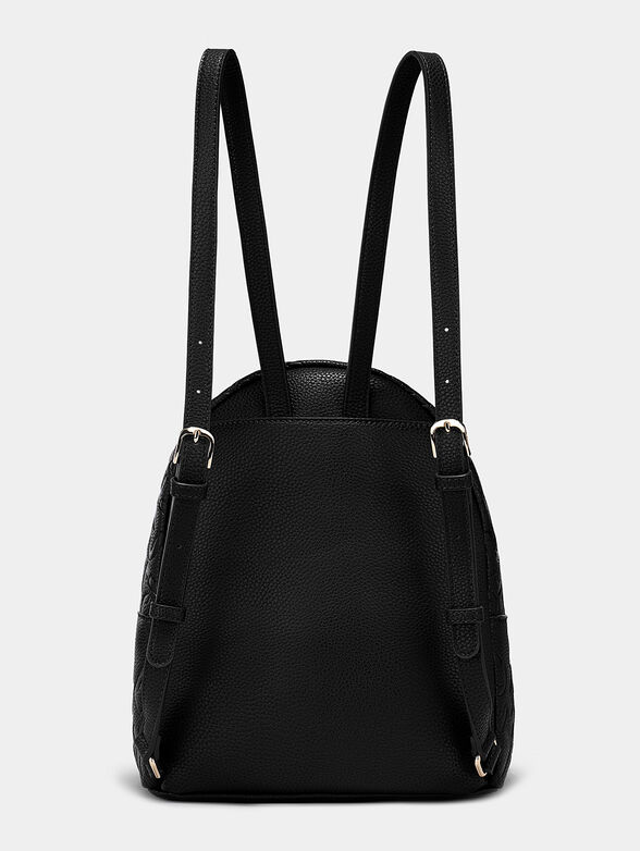 Black backpack with embossed logo print - 2