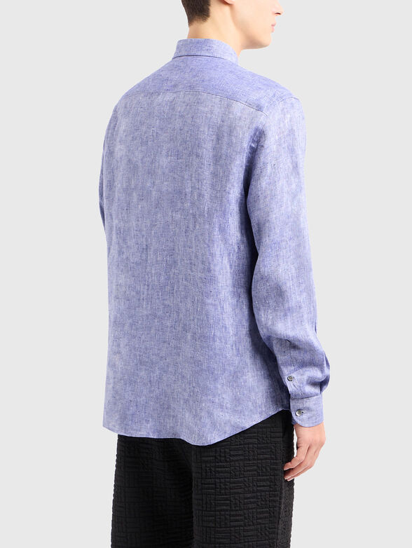 Linen shirt in blue - 3