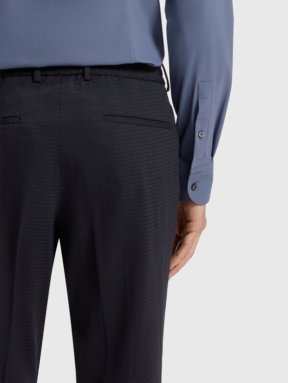 Slim fit wool trousers - 4