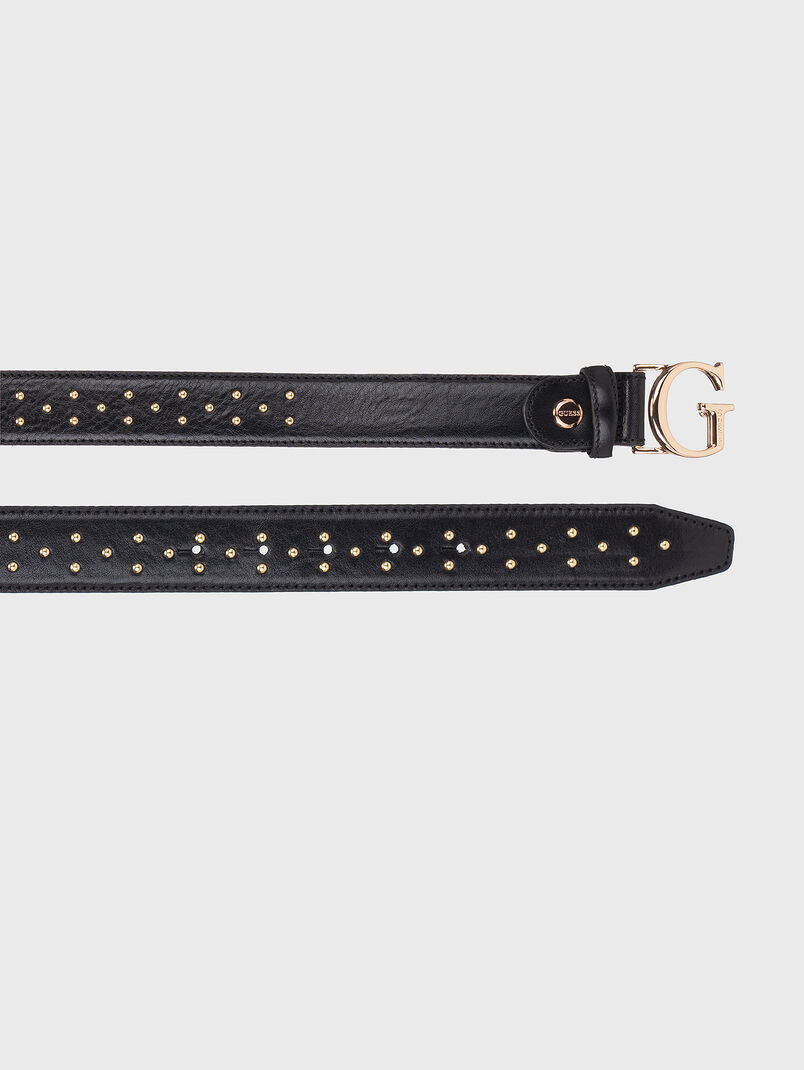 Belt with golden eyelets - 3