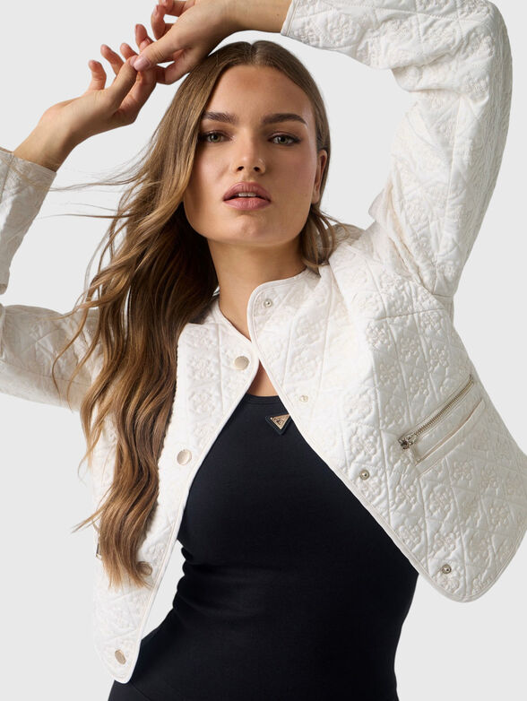 Cropped white jacket - 3